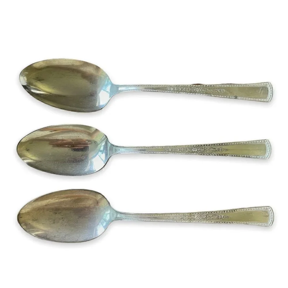 Vintage 1927 R C Co Orleans Set of 3 Dinner Spoons